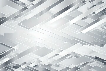 Abstract grey and white tech geometric corporate design background