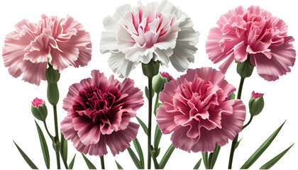 Carnation, Dianthus caryophyllus, Traditional flower for bouquets and arrangements
