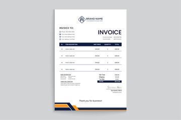 Elegant and modern invoice design