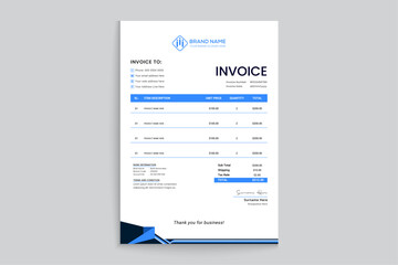Elegant professional invoice template