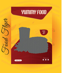 Delicious food burger flyer design template
