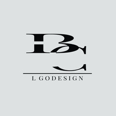 modern letter bc, letter b company logo template