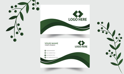 Professionally designed colorful business card template