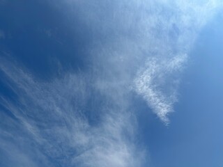 Light blue sky with clouds