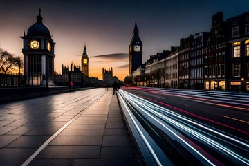 Obraz premium city skyline at night