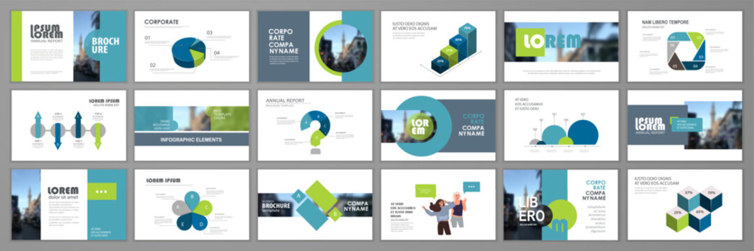 Brochure template design set
