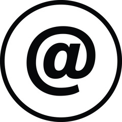 Fototapeta premium At sign icon vector . Email address sign icon