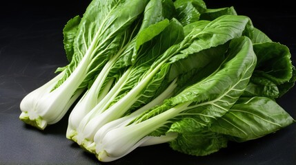 Image of fresh and bright Chinese bok choy leaves.