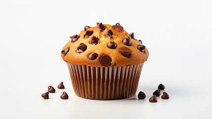 An image of a cupcake in the center of a white background.