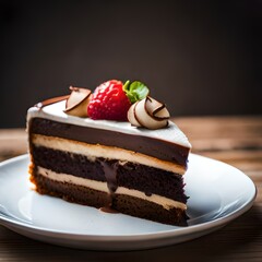 chocolate cake with strawberry