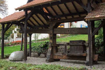 Wine Press at Sasbachwalden in the Black Forest, Verwaltungsgemeinschaft Achern, Ortenaukreis, Regierungsbezirk, Freidburg, Baden-Wurttemberg, Germany