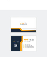 Fototapeta premium Professional creative and corporate orange gradient business card template