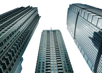 skyscrapers in downtown city. amazing for design or brochure or company profile	
