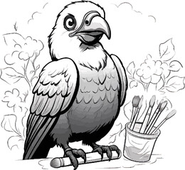 Raven Fabelwesen vectorized