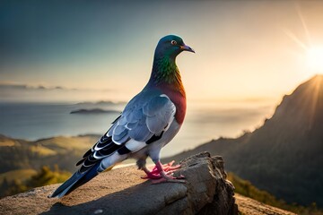 "Pigeon Portrait: Majestic Urban Bird"