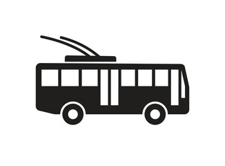 simple trolley bus silhouette icon © Marty's Art