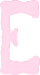 pink pastel vector letter