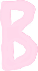 pink pastel vector letter