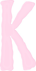 pink pastel vector letter