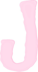 pink pastel vector letter