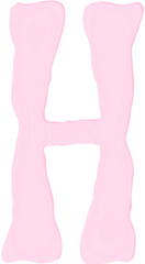 pink pastel vector letter