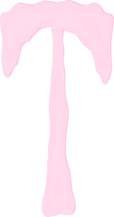 pink pastel vector letter