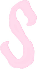 pink pastel vector letter