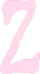 pink pastel vector letter