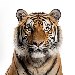 Obraz premium Close up Tiger face head front view AI generated image