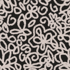 Bleeding floral seamless pattern. Distorted meadow spring flowers. Watercolor paints texture. Elegant feminine nature motif. Trendy blurred botanical design.