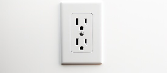 One vacant outlet on a blank wall.