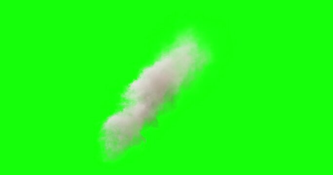 Looping thick smoke rising up. 3D generated animation fx. Has a green screen for easy compositing. 