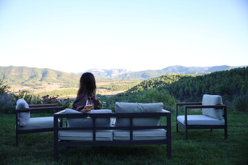 person sitting on a bench