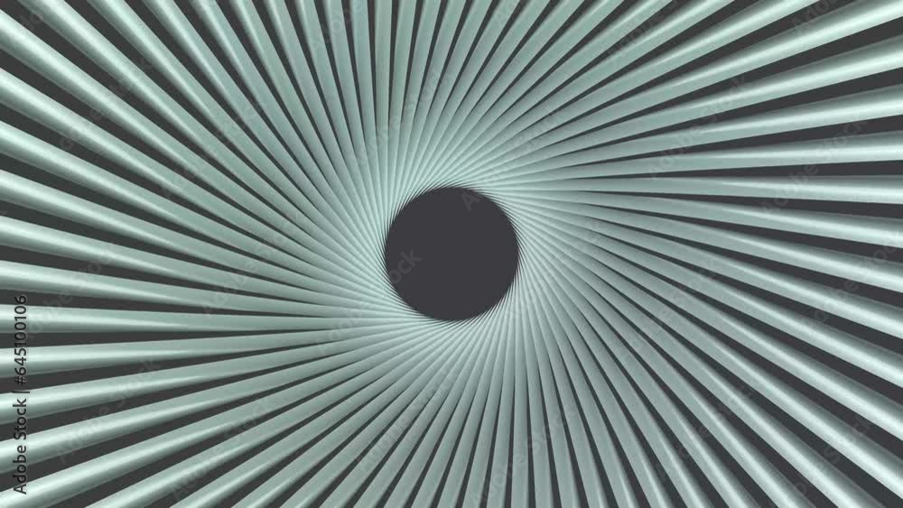 Poster rotating intro screensaver in the form of a circle and stripes. rendering animation.