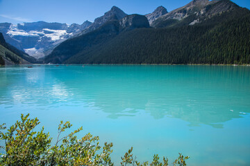 Beautiful view of Lake Louise in Banff National Park in Canada
