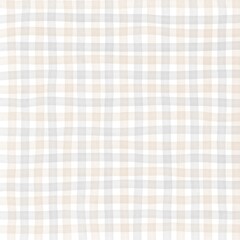 Gray Beige Gingham Check Hand Drawn Background