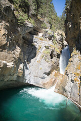Beautiful view of the Johnston Canyon in Vancouver, Canada