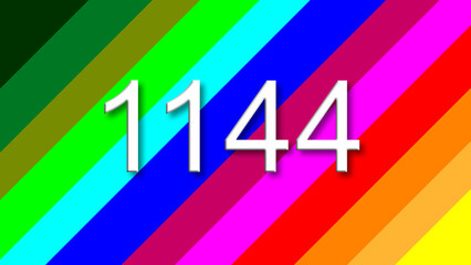 1144 colorful rainbow background year number