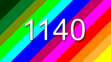 1140 colorful rainbow background year number