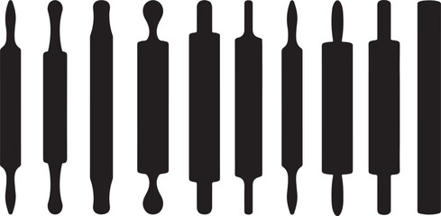 Kitchen Rolling Pins Silhouette Vector Pack