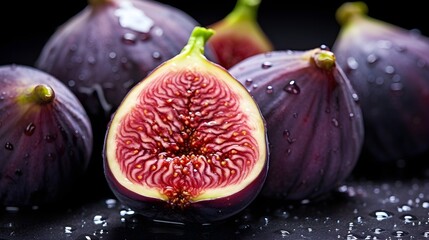 Macro photo of figs.