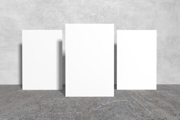 Fototapeta premium Stand Up Front view Display Poster Mockup Promotion of Poster Designs