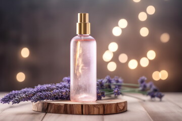 Obraz na płótnie Canvas Dropper glass Bottle Mock-Up. Body treatment and spa. Natural beauty products. Blank bottle