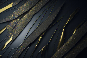 Shimmering Gold and Black Texture Background, Luxurious and Festive Feel
