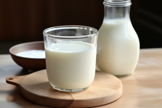 White boiled milk concentrate. Generative AI