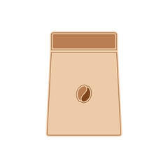 Isolated bag of coffee icon Vector illustration