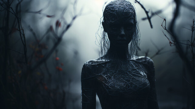 person in the darkness