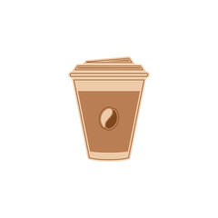 Isolated plastic cup of coffee icon Vector illustration