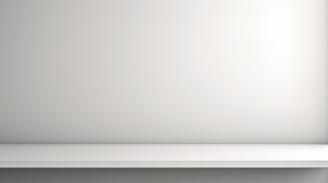 Empty white Minimal background for product display. White backdrop or empty studio © Muneeb