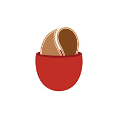 Isolated coffee bean icon Vector illustration